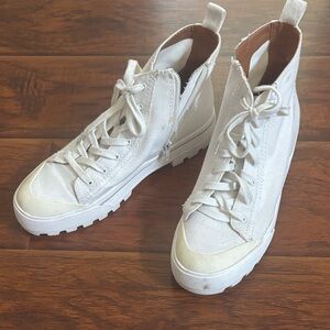 Lucky Brand White Chunky Sole Sneakers